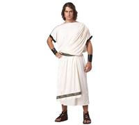 Kreeqe Costume de gladiateur grec mythique pour adulte pour couples, Halloween sur scène, tenue rapide et facile (D, M)