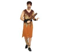 Kreeqe Costume de personne sauvage à imprimé animal tribal frappant pour adulte - Journée nationale des peuples autochtones, Halloween (O, M)