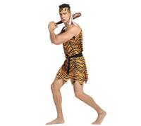 Kreeqe Costume de personne sauvage à imprimé animal tribal frappant pour adulte - Journée nationale des peuples autochtones - Halloween (S, M)