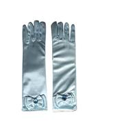 Kreeqe Costume de princesse élégant - Gants de scène - Accessoires nœud - Style doigt - Pour adolescents et adultes - Plusieurs couleurs, Bleu layette, Medium