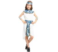 Kreeqe Costume d'Halloween frappant de dernière minute pour couple facile de pharaon Cléopâtre Tenues pour adultes et adolescents Jeu de rôle sur scène (enfants-witte-queen, M)