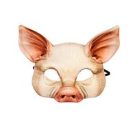 Kreeqe Demi-masque en EVA pour le Nouvel An, les bals masqués, le carnaval et Halloween (blanc, taille M)