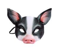 Kreeqe Demi-masque en EVA pour le Nouvel An, les bals masqués, le carnaval et Halloween (noir, taille M)