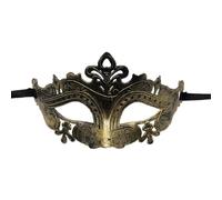 Kreeqe Demi-masque vintage effrayant avec dessus plat pour les nuits d'horreur, les événements de maison hantée, les bals masqués antiques, adultes (Little Fairy Golde, M)