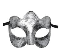 Kreeqe Demi-masque vintage effrayant avec dessus plat pour les nuits d'horreur, les événements de maison hantée, les fêtes masquées antiques, adultes (King Silver, M)