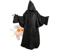 Kreeqe Eerie - Costume d'Halloween - Cape de mort pour adultes et adolescents - Tenue de dernière minute - Plusieurs couleurs (noir, cape magique, taille M)