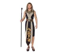 Kreeqe Magnifique costume d'Halloween de pharaon de Cléopâtre déesse grecque, costume de dernière minute facile pour femmes - tenue fantaisie (homme, taille M)