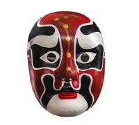 Kreeqe Masques d'opéra chinois peints à la main pour adultes - Accessoires de performance pour Halloween, Noël (visage de style adulte, taille M)