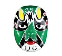 Kreeqe Masques d'opéra chinois vivants peints à la main pour adultes - Accessoires de scène - Décoration murale d'Halloween et de Noël (32, M)