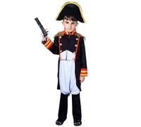 Kreeqe Napoléon General Costume militaire de smoking pour garçon, convient pour le ballet sur scène, les spectacles de Noël, les festivités et la fantaisie (EE036,M)
