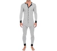 Kreeqe Pyjama doux à rayures pour homme, vêtements de détente d'hiver sexy, vêtements d'intérieur confortables pour les nuits froides, parfait pour un rendez-vous en hiver (blanc, L)