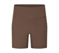 Kreeqe Short de yoga léger en nylon élasthanne pour femme - Pas de lignes de culotte visibles, haute élasticité - Idéal pour le fitness et la course au Nouvel An, marron, S