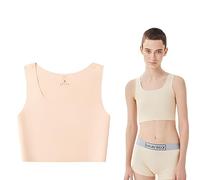 Kreeqe Soutien-gorge de sport transgenre FTM pour femme - Respirant et doux pour la peau, nude, Large
