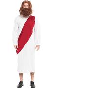 Kreeqe Superbe costume de personnage de Noël pour adulte César, empereur, prêtre, religieuse, Vierge Marie Tenue de jeu pour les vacances (adulte, Caesa, L)