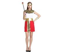 Kreeqe Superbe costume de pharaon de Cléopâtre unisexe pour adulte - Tenue de fête d'Halloween égyptienne dernière minute (red-queen, M)