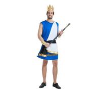 Kreeqe Superbe costume de pharaon de Cléopâtre unisexe pour adulte - Tenue de fête d'Halloween égyptienne dernière minute (Zeus, M)
