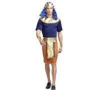 Kreeqe Superbe costume de pharaon de Cléopâtre unisexe pour adulte - Tenue de fête d'Halloween égyptienne dernière minute (guerrier égyptien, taille M)