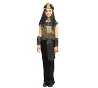 Kreeqe Superbe costume ethnique d'Halloween inspiré des pharaons et des pyramides pour adolescents et adultes de 14 ans et plus, tenue de pharaon égyptien de Cléopâtre (enfants-reine, taille L)