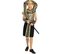 Kreeqe Superbe costume ethnique d'Halloween inspiré des pharaons et des pyramides, pour adolescents et adultes, 14 ans et plus, tenue de pharaon égyptien de Cléopâtre (enfants-pharaon, taille L)