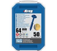 Vis KREG Blue-kote - 64 mm avec filetage grossier - Boite de 50 vis - SML-C250B-50-INT G