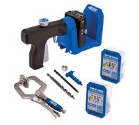 Kreg KPHJ520PRO Gabarit de trou de poche - Gabarit de poche en Kreg durable - Fixation et réglage faciles - Comprend une poignée rotative à 360 degrés - avec vis de poche - Pour matériaux de 1,27 cm à
