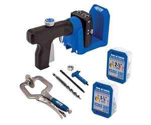 Kreg KPHJ520PRO Gabarit de trou de poche - Gabarit de poche en Kreg durable - Fixation et réglage faciles - Comprend une poignée rotative à 360 degrés - avec vis de poche - Pour matériaux de 1,27 cm à
