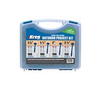 Kreg Assortiment de vis à trou de poche SK03B 450 vis Blue-Kote entraînement carré