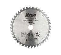 Kreg Système de coupe adaptatif à 48 dents - Lame circulaire à pointe en carbure - Coupe lisse pour projets de travail du bois et panneaux - Corps en acier découpé au laser et fentes anti-vibrations