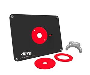 Kreg Tool PRS4034 Plaque d'insertion avec anneaux de verrouillage de niveau (Triton pré-percés), noir et rouge