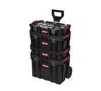 Kreher Chariot à outils XL - Set de valises d'atelier - Série ausQ-Brick - Avec de nombreux accessoires - L x P x H en cm : 53 x 38 x 98 cm - Mobile polyvalent - Pour usage privé et commercial