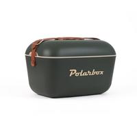 Kreher® Glacière Glacière passive Glacière de sac isotherme Polar en design rétro vintage en plastique avec isolation thermique en polystyrène (Airpop) (Vert forêt, 20 L)