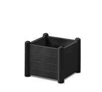Kreher Jardinière carré en Bois Design en Plastique Anthracite. avec Réservoir D'eau. Dimensions en cm : 43 x 43 x 35 cm