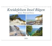 Kreidefelsen Insel Rügen - Sonne, Wind und Ostsee (Wandkalender 2026 DIN A4 quer), CALVENDO Monatskalender: Spaziergang an der Kreideküste der Insel Rügen im Nationalpark Jasmund