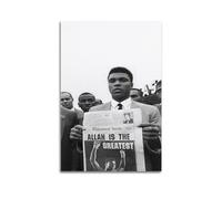 Krem Poster Muhammad Ali sur toile - Décoration murale pour chambre à coucher, salon - 30 x 45 cm - Style moderne - Sans cadre