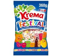 KREMA - Assortiment de Bonbons Fruitée et Gourmande, Plaisir Coloré et Moelleux (Sachet 360g) - Le lot de 4