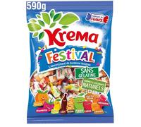 KREMA - Bonbons Assortis au Lait et à la Réglisse - Sachet de 590G - Le Lot De 4
