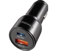 KREMER Chargeur rapide 18W Quick Charge PD pour voiture QuickCharge 12V Chargeur rapide pour voiture