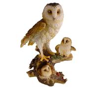 Kremers Schatzkiste Famille de chouettes colorées sur AST- Figurine décorative en polyrésine - 30 cm - Peint à la main