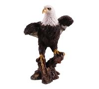 Kremers Schatzkiste Figurine d'aigle à tête blanche sur branche - 33 cm - Figurine multicolore en polyrésine peinte à la main - Figurine animale aigle