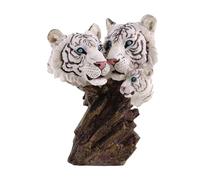 Kremers Schatzkiste Tête de tigre - Buste de famille - Sculpture décorative en polyrésine peinte à la main - 22 cm - Décoration animale réconfortante pour salon et bureau - Attire tous les regards