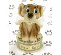Kremers Schatzkiste Tirelire en polyrésine - pour Visiter Le vétérinaire ou Le Nouveau Chien - 17 cm