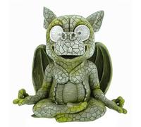 Kremers Schatzkiste Yoga Statue de Jardin Dragon avec Yeux solaires LED 17 cm