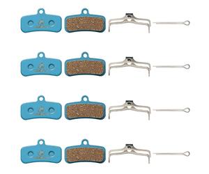 KREMORV Plaquettes de Frein à Disque vélo 4 Paires Plaquettes de Frein pour Shimano D02S D03S Saint BR-M810 M6120 Deore XT M8020 ZEE M640 XTR M9120 SLX M7120 Tektro HD M735