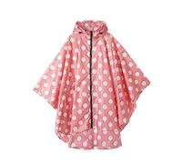 Krespuka Poncho de pluie imperméable avec capuche et fermeture éclair pour femme - Idéal pour la randonnée et le vélo en plein air, taille unique
