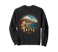 Kreta Grèce Art de Voyage Île méditerranéenne Sweatshirt