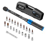 KRETLAW Kit de clé dynamométrique 22 pièces, clé à cliquet 1/4" 2-24 Nm, précision ±3% avec rallonges, douilles et adaptateurs, cliquet à 72 dents