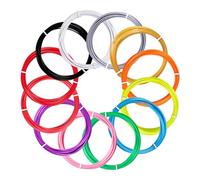 Kretrum 12 Couleurs PLA Filament pour Stylo 3D, Compatible avec SCRIB3D et MYNT3D, Filament PLA de 1,75 mm, Non Compatible avec le 3Doodler Start+, 3 pieds par couleur, soit 36 pieds au total