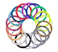 Kretrum 18 Couleurs PLA Filament pour Stylo 3D,Compatible avec SCRIB3D et MYNT3D,Filament PLA de 1,75 mm,Non Compatible avec le 3Doodler Start+ et Filapen,13 pieds par couleur,soit 236 pieds au total