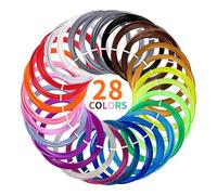 Kretrum 28 Couleurs PLA Filament pour Stylo 3D, Compatible avec SCRIB3D et MYNT3D, Filament PLA de 1,75 mm, Non Compatible avec le 3Doodler Start+, 9 pieds par couleur, soit 275 pieds au total