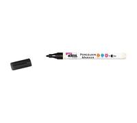 KREUL 16134 - PorcelainPen easy noir, pointe fine épaisseur de trait env. 1 mm, pour écrire, décorer et peindre des contours sur le verre, la porcelaine et la céramique émaillée